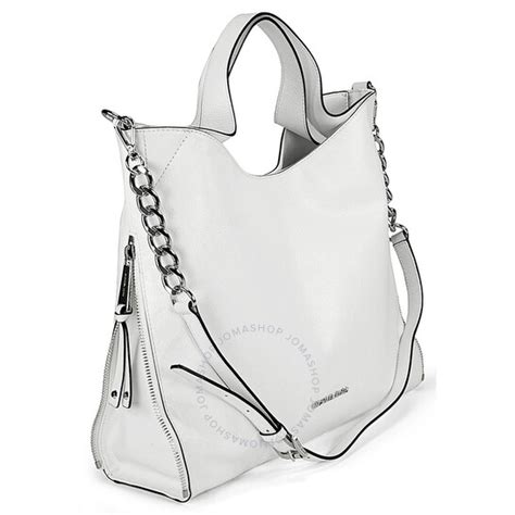 michael kors devon large shoulder tote in optic white|Devon Extra.